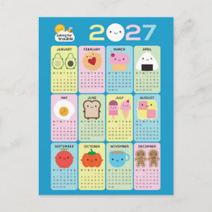 Kawaii Eten 2027 Agenda Briefkaart