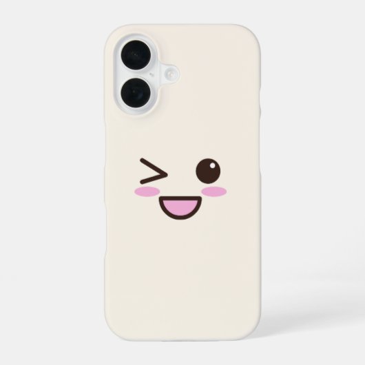 Kawaii Eyes iPhone 16 Hoesje – Mooie & Speelse Tel (Achterkant)