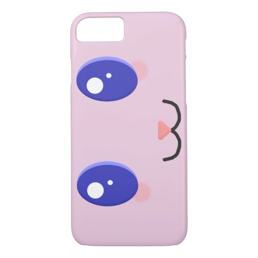 Kawaii Face - Aangepaste kleurendraagtas Case-Mate iPhone Case (Achterkant)