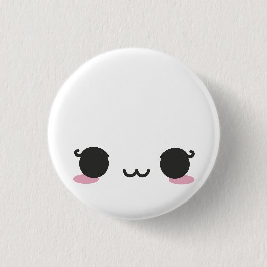 Kawaii Faces Ronde Button 3,2 Cm (Voorkant)
