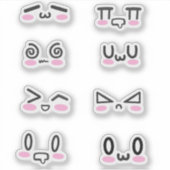 Kawaii Faces Sticker (Voorkant)