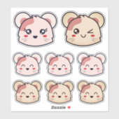 Kawaii familie Schattige Sticker Pack (Vel)