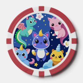 Kawaii Fantasy Creatures Poker Chips
