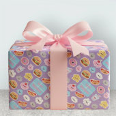 Kawaii Fast Food Cheese Pattern Frame Cadeaupapier