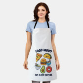 Kawaii Fast Food Mood Patterns Schort (Gedragen)