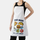 Kawaii Fast Food Mood Patterns Schort (Insitu)