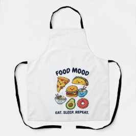 Kawaii Fast Food Mood Patterns Schort