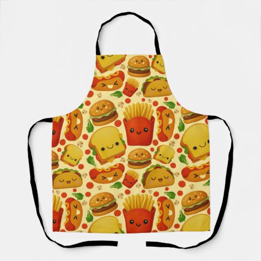 Kawaii Fast Food Schort (Voorkant)