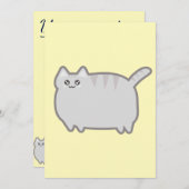 Kawaii Fat Cat Kaart (Voorkant / Achterkant)