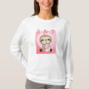 Kawaii Fault Retro Japanse aardbeienmelk T-shirt