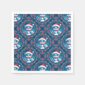 Kawaii Feestelijke Beer Mandala Diamond Tegel Deco Servet (Voorkant)