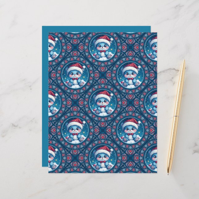 Kawaii Feestelijke Beer Mandala Diamond Tegel Scra (Voorkant / Achterkant in situ)