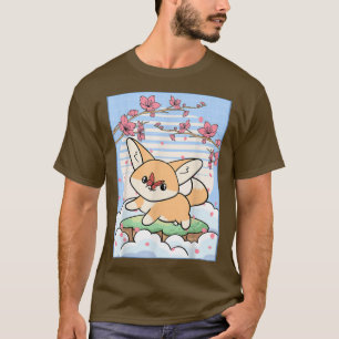Kawaii Fennec Fo Cherry Blossom Japans esthetisch T-shirt