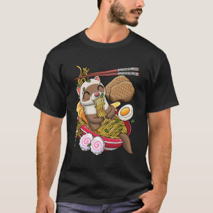 Kawaii Ferret Ra Noodles Japans eten T-shirt