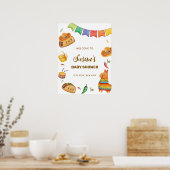 Kawaii Fiesta Taco Bout Een Baby shower Welkom Poster (Keuken)