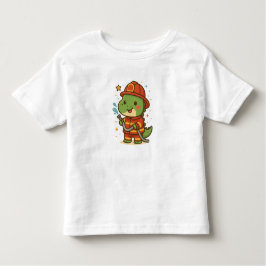 Kawaii Firefighter Dinosaur – Cute Dino Jobs Kinder Shirts