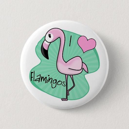 Kawaii Flamingo Gifts Ronde Button 5,7 Cm (Voorkant)