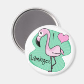 Kawaii Flamingo Magneet (Voorkant / Achterkant)