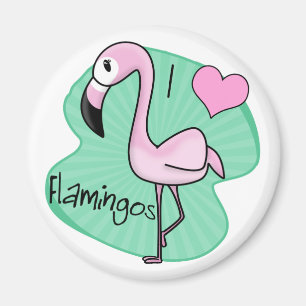 Kawaii Flamingo Magnet