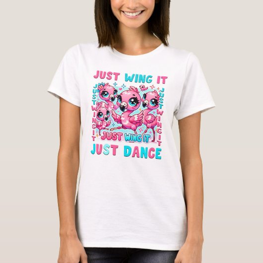 Kawaii Flamingo Mode! 🦩 T-shirt (Voorkant)