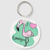 Kawaii Flamingo Sleutelhanger (Voorkant)