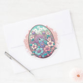 Kawaii floral cartoon stijl geïllustreerd sticker (Envelop)