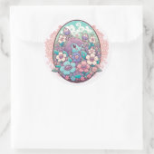 Kawaii floral cartoon stijl geïllustreerd sticker (Tas)