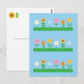 Kawaii Flower Field Briefkaart (Voorkant / Achterkant)