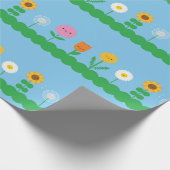 Kawaii Flower Field Cadeaupapier (Hoek)