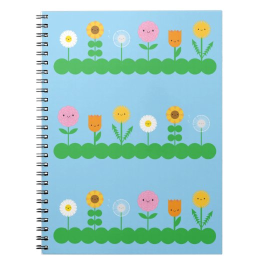 Kawaii Flower Field Notitieboek (Voorkant)