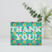 Kawaii Flowers Dank je wel Briefkaart (Staand voorkant)