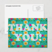 Kawaii Flowers Dank je wel Briefkaart (Voorkant / Achterkant)