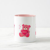 Kawaii Fluffy Animal Pink Mok (Midden)