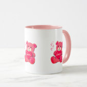 Kawaii Fluffy Animal Pink Mok (Voorkant rechts)