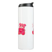 Kawaii Fluffy Dier Roze Thermosbeker (Gedraaid links)