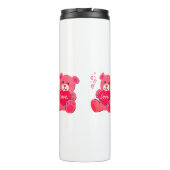 Kawaii Fluffy Dier Roze Thermosbeker (Achterkant)