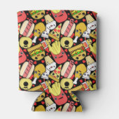 Kawaii Food Characters patterned Blikjeskoeler (Achterkant)