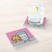 Kawaii Food Glass Onderzetter (Schuin)