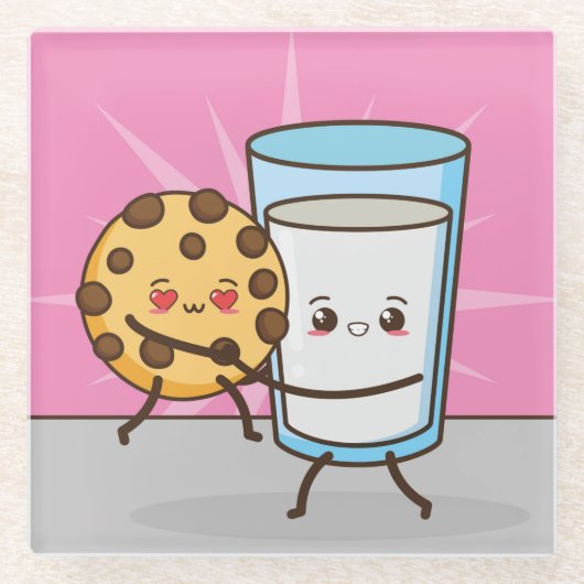 Kawaii Food Glass Onderzetter (Voorkant)