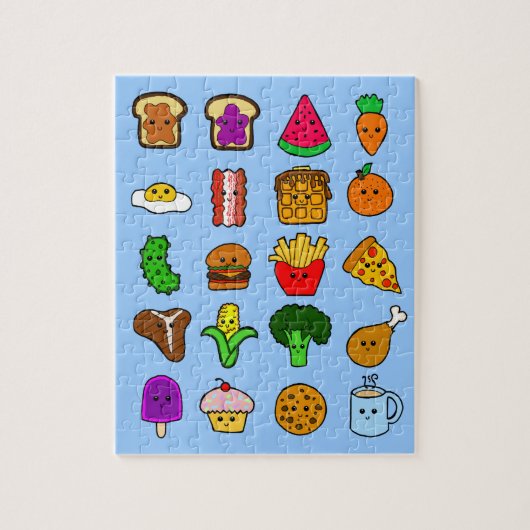 Kawaii Food Jigzaag Puzzle Legpuzzel (Verticaal)