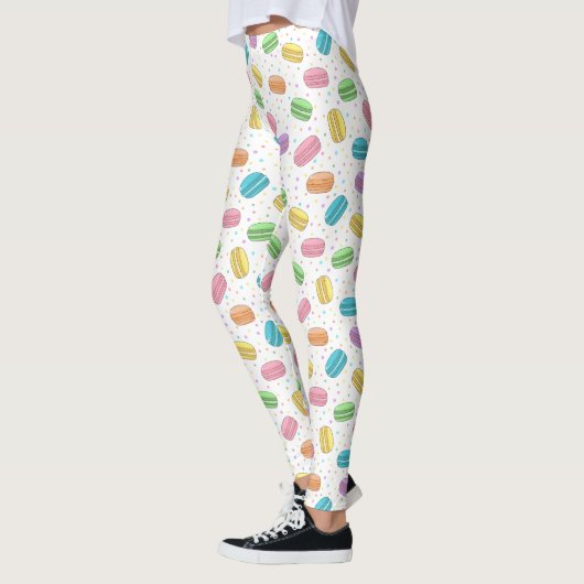 Kawaii Food Pastel French Macarons Patterned Leggings (Links)
