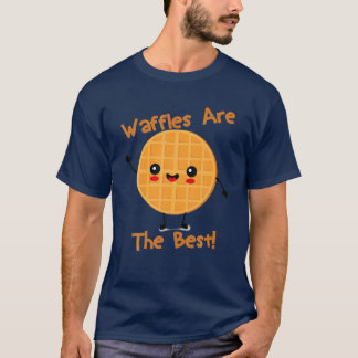 Kawaii Food Waffles is de beste Funny Breakfast L T-shirt