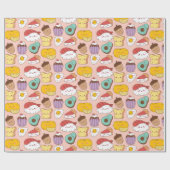Kawaii Food Wrapping Paper Cadeaupapier (Vlak)