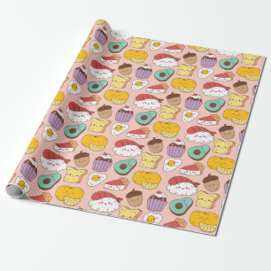Kawaii Food Wrapping Paper Cadeaupapier