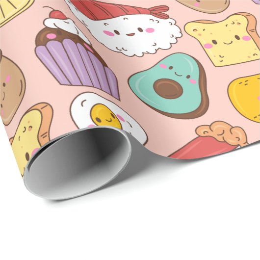 Kawaii Food Wrapping Paper Cadeaupapier (Rol Hoek)