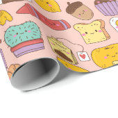 Kawaii Food Wrapping Paper Cadeaupapier (Rol Hoek)