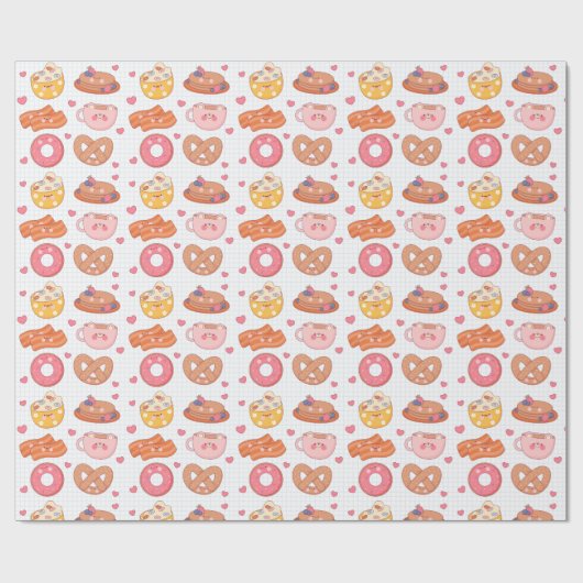 Kawaii Food Wrapping Paper Cadeaupapier (Vlak)