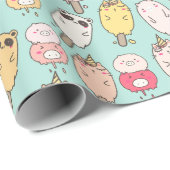 Kawaii Food Wrapping Paper Cadeaupapier (Rol Hoek)