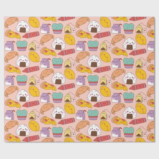 Kawaii Food Wrapping Paper Cadeaupapier (Vlak)