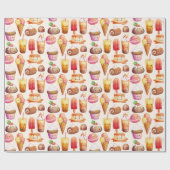Kawaii Food Wrapping Paper Cadeaupapier (Vlak)